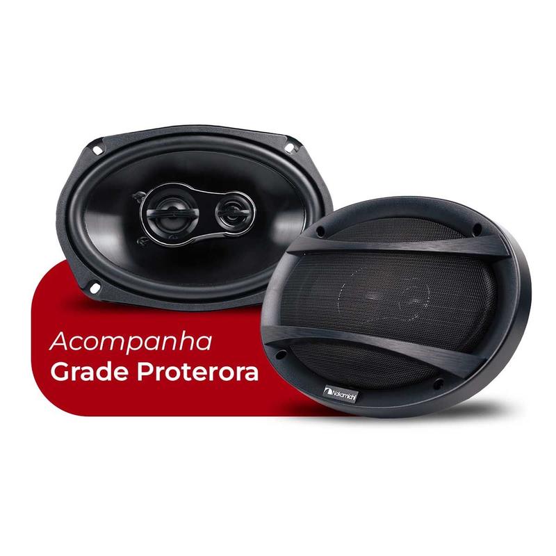 Alto-Falante Triaxial 6x9 1000W 4 Ohms Som Automotivo - JR8 - Som